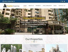 Tablet Screenshot of dwarkaproperties.in